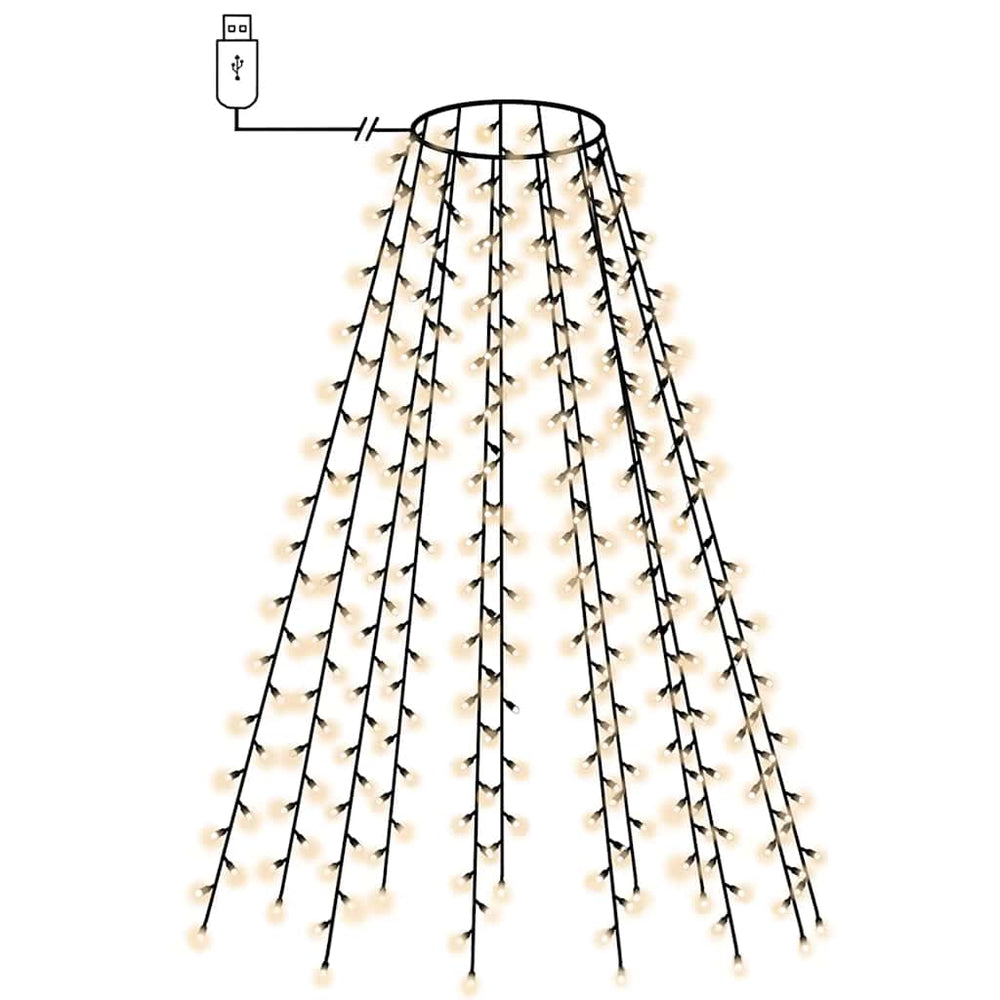 Weihnachtsbaum Lichterkette 180 LEDs Kaltweiß