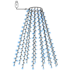 Weihnachtsbaum Lichterkette Netz Blau 180 LEDs