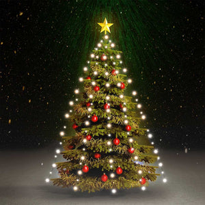 Weihnachtsbaum Lichterkette Netz 210 LEDs Kaltweiß