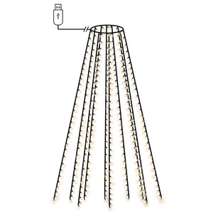 Weihnachtsbaum Lichternetz 250 LEDs Kaltweiß