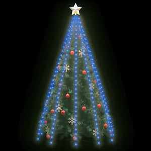 Weihnachtsbaum Lichterkette Netz Blau 250 LEDs