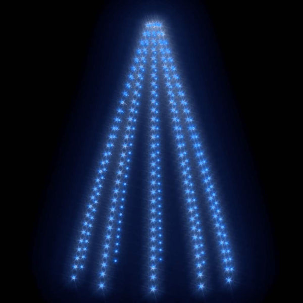 Weihnachtsbaum Lichterkette Netz Blau 250 LEDs