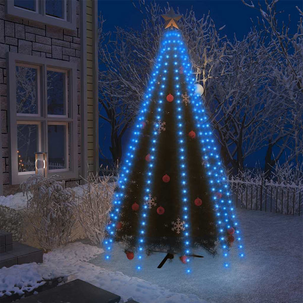 Weihnachtsbaum Lichterkette Netz Blau 250 LEDs