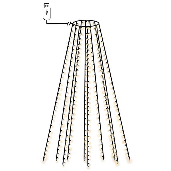 LED Weihnachtsbaum Lichterkette - 300 LEDs, Kaltweiß