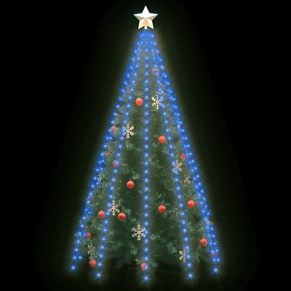 Blaues Weihnachtsbaum-Lichternetz mit 300 LEDs - 300 cm