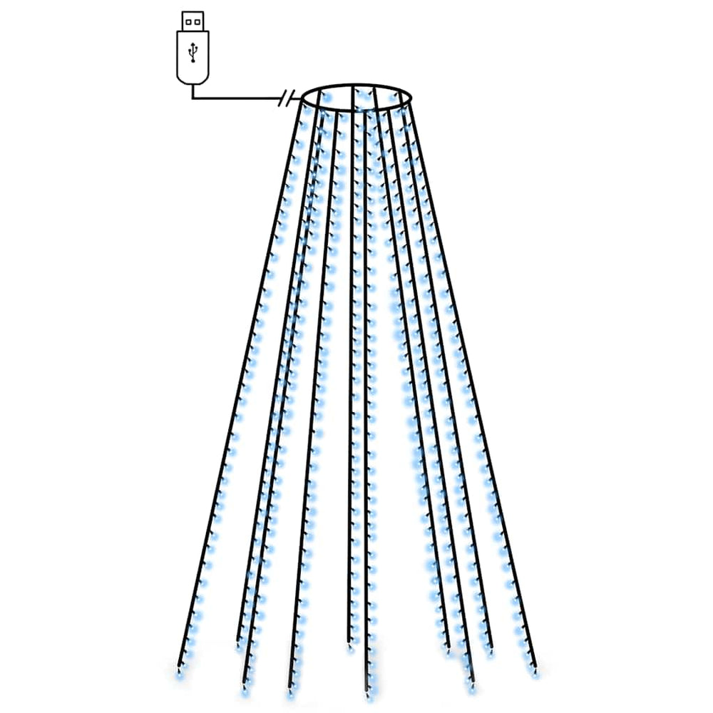 Weihnachtsbaum Lichterkette Blau 400 LEDs