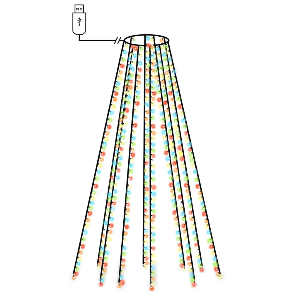 Weihnachtsbaum Lichternetz 400 LEDs Mehrfarbig 4m