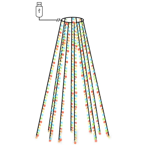Weihnachtsbaum Lichternetz 400 LEDs Mehrfarbig 4m