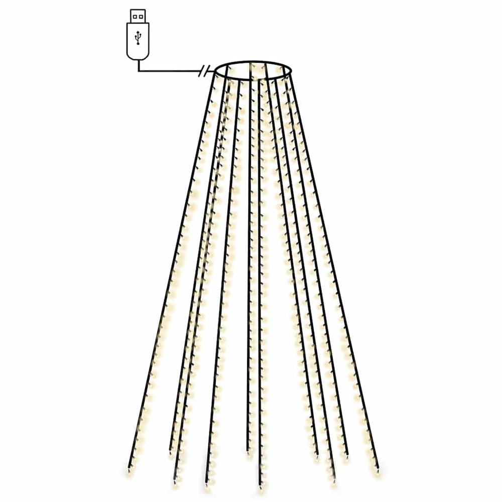 LED Weihnachtsbaumbeleuchtung Kaltweiß 500 LEDs