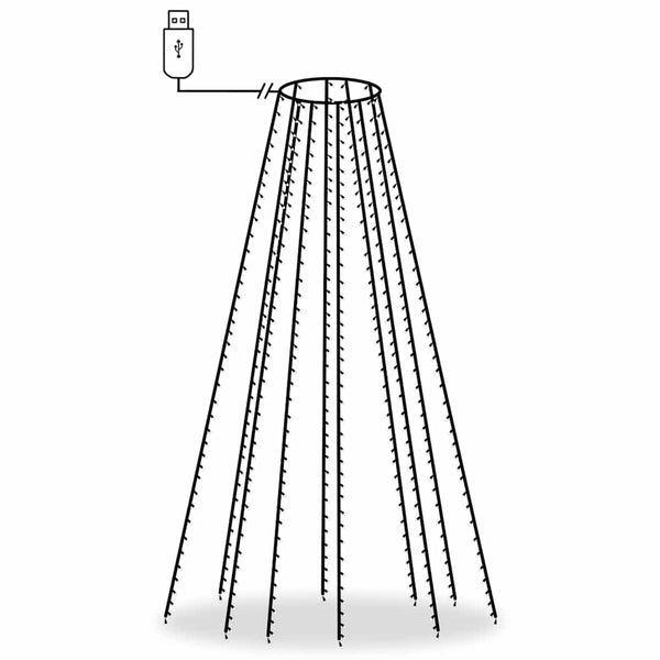 LED Weihnachtsbaumbeleuchtung Kaltweiß 500 LEDs