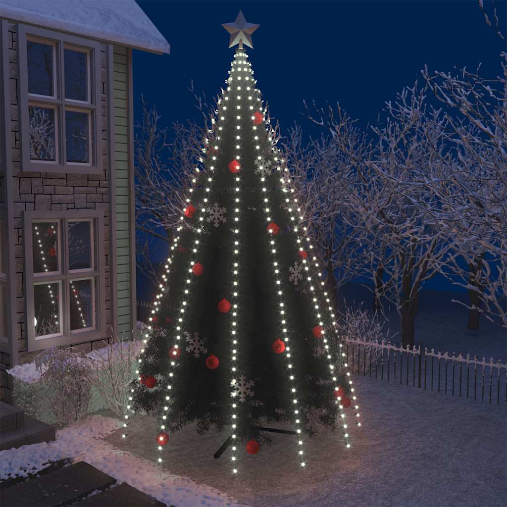 LED Weihnachtsbaumbeleuchtung Kaltweiß 500 LEDs