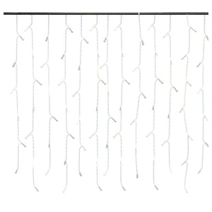 LED Eiszapfen Lichtervorhang, 10 m Bunt