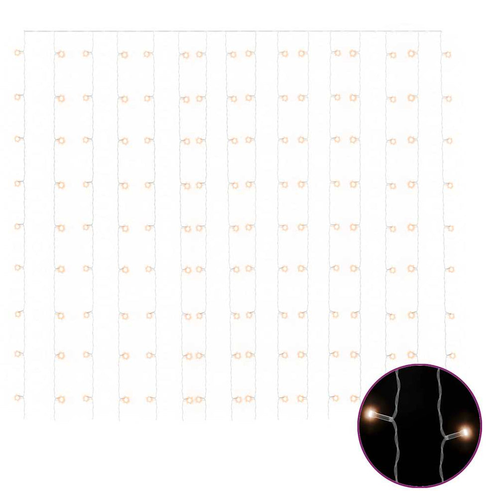 LED Lichtervorhang 3x3m Warmweiß