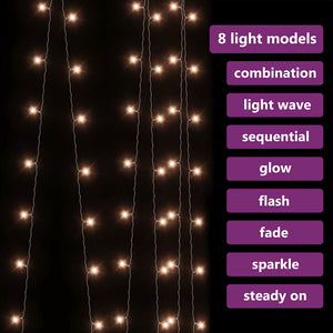 LED Lichtervorhang 3x3m Warmweiß