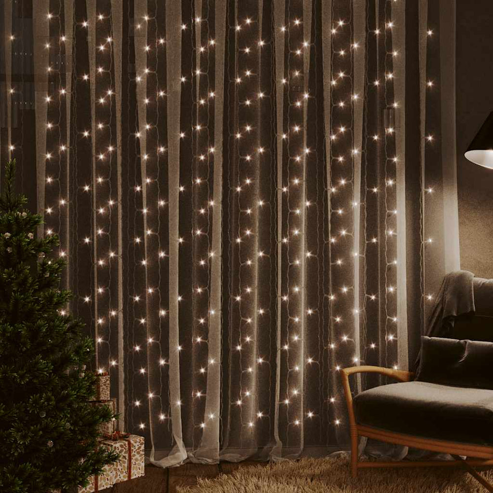 LED Lichtervorhang 3x3m Warmweiß