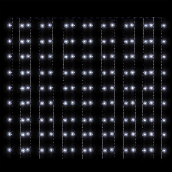 LED Lichtervorhang 3x3m Kaltweiß