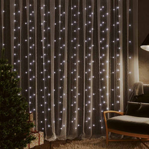 LED Lichtervorhang 3x3m Kaltweiß