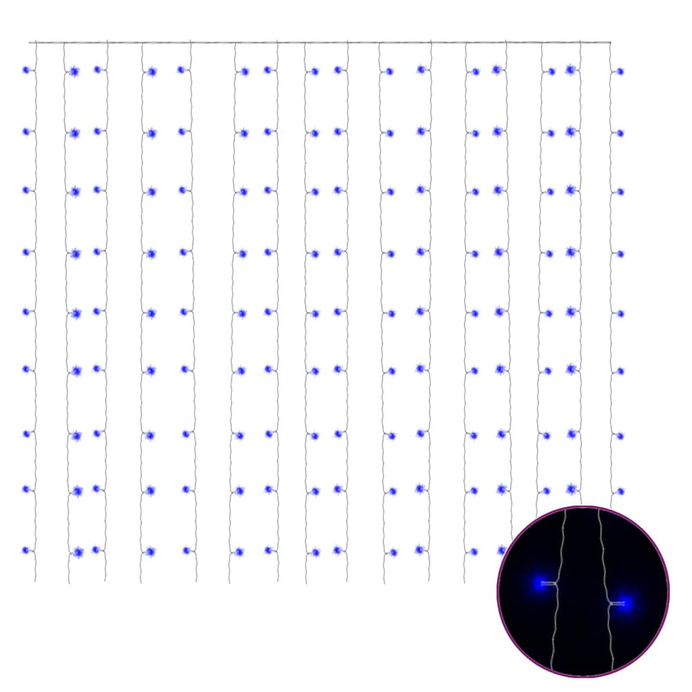 LED Lichtervorhang 3x3m Blau
