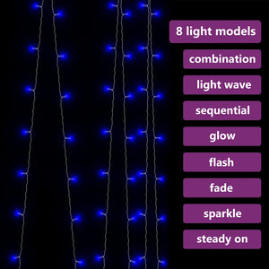LED Lichtervorhang 3x3m Blau