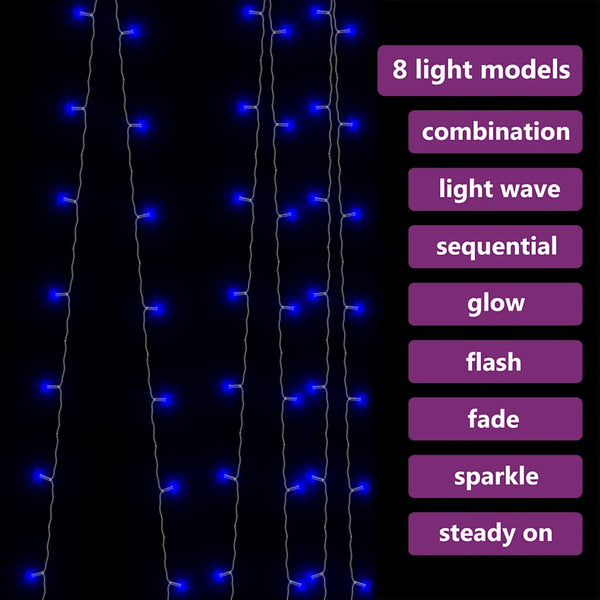 LED Lichtervorhang 3x3m Blau