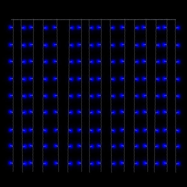 LED Lichtervorhang 3x3m Blau