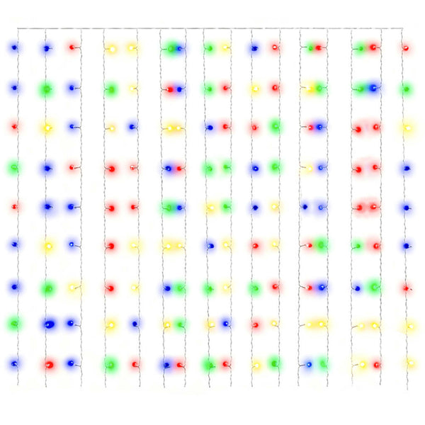 LED Lichtervorhang 3x3m Bunt