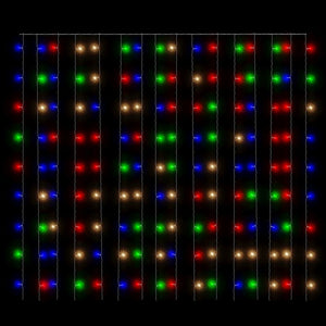 LED Lichtervorhang 3x3m Bunt