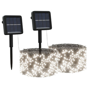 Solar Lichterkette 2x200 LED Kaltweiß
