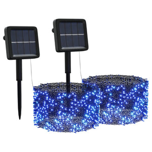 Solar Lichterkette 2x200 LED Blau