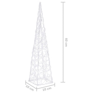 LED-Leuchtkegel Acryl Deko 60cm Blau