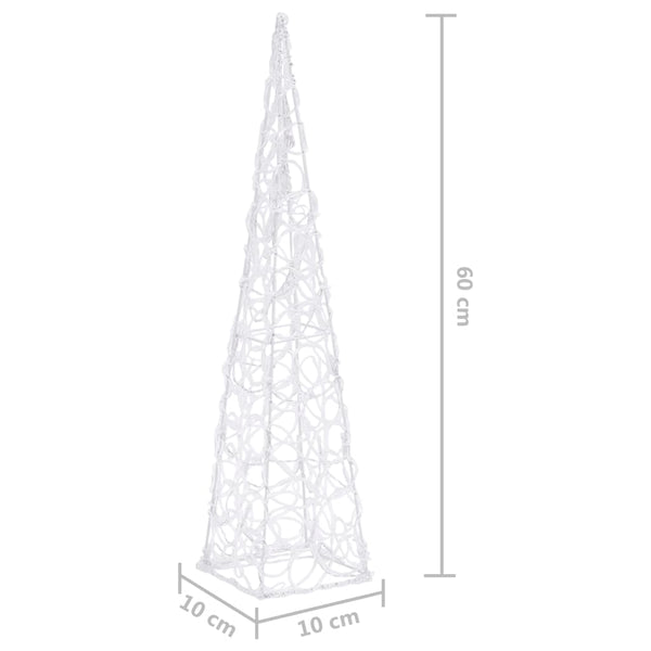 LED-Leuchtkegel Acryl Deko 60cm Blau