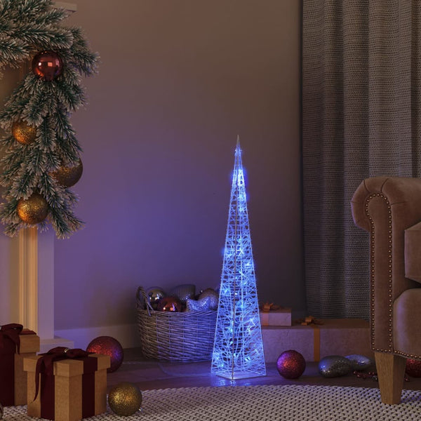 LED-Leuchtkegel Acryl Deko 60cm Blau