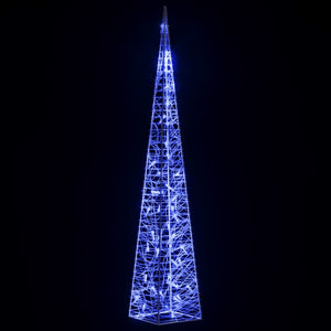 LED Leuchtkegel Acryl Deko Blau 90 cm