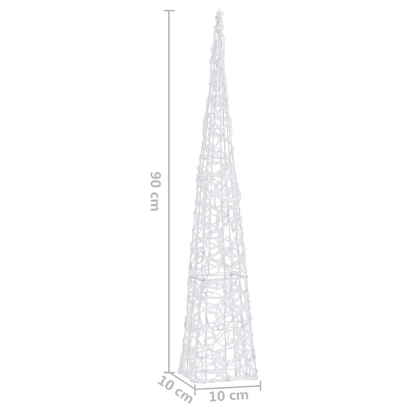 LED Leuchtkegel Acryl Deko Blau 90 cm