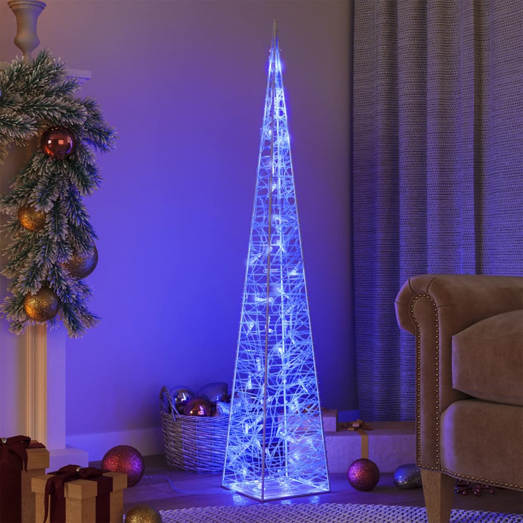 LED Leuchtkegel Acryl Blau 120cm