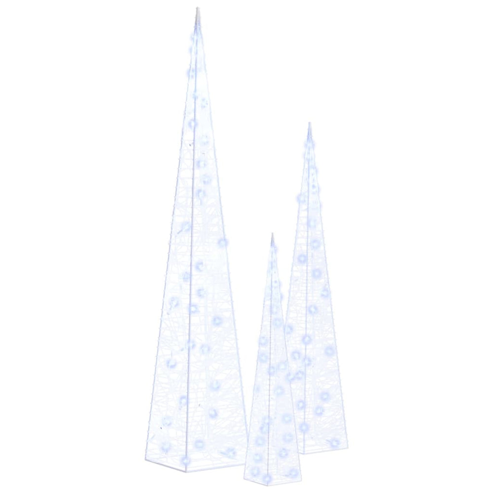 LED Leuchtkegel Set Blau, 3-teilig