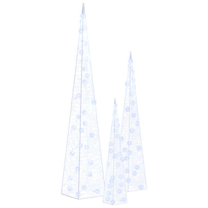 LED Leuchtkegel Set Blau, 3-teilig
