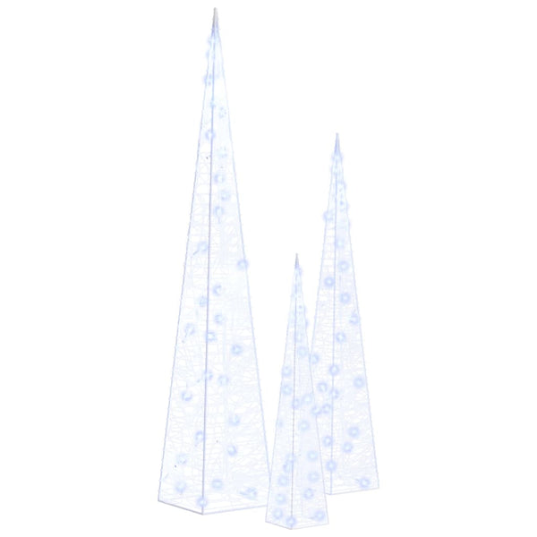 LED Leuchtkegel Set Blau, 3-teilig