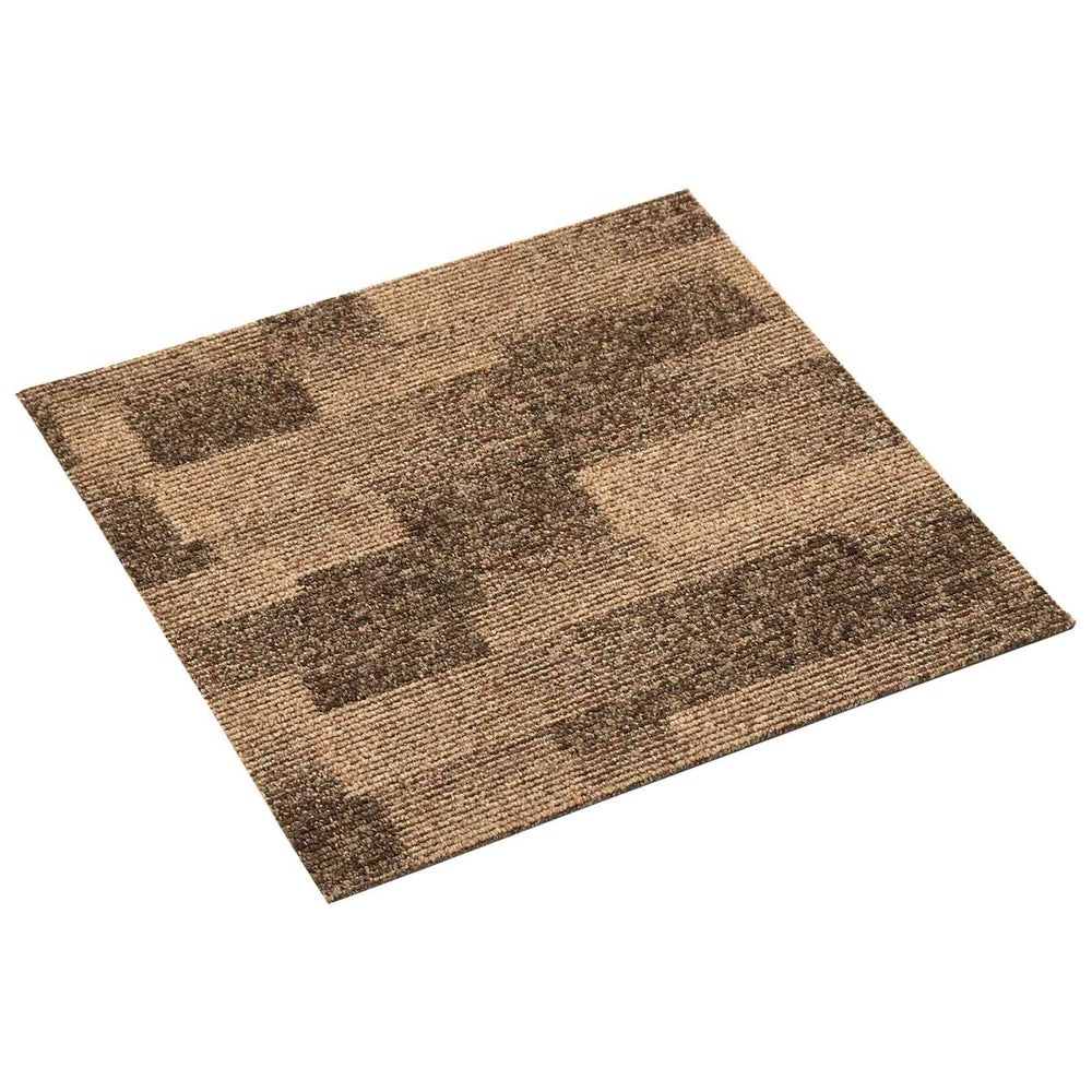 Boden Teppichfliesen Braun 50x50 cm, 20 Stk.