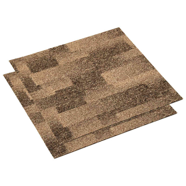 Boden Teppichfliesen Braun 50x50 cm, 20 Stk.
