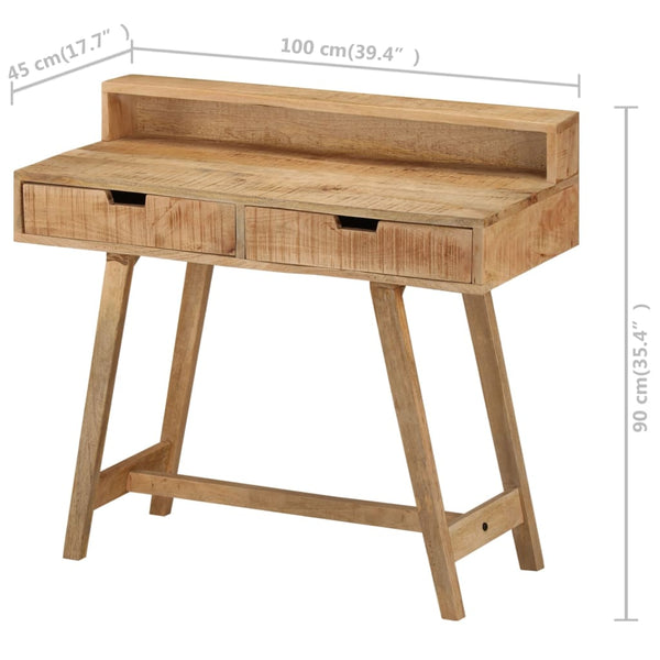 Massivholz Schreibtisch Mangoholz 100 cm