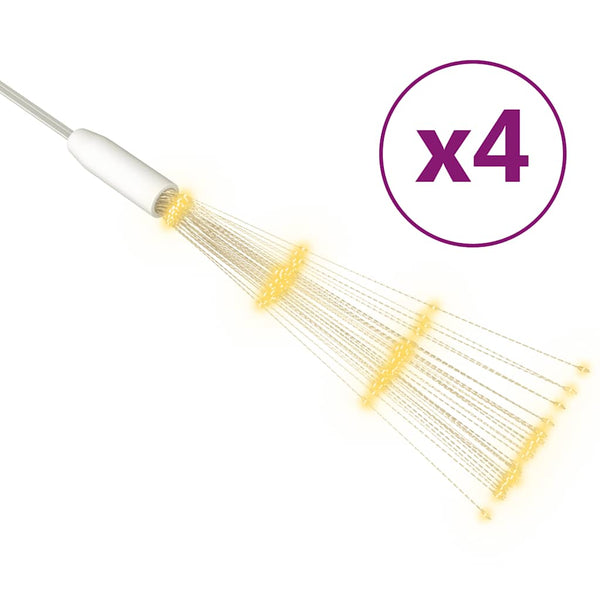 Feuerwerkslichter 4er Set Warmweiß 20cm 560 LEDs
