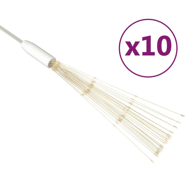 Feuerwerkslichter 10er-Set, warmweiß, 20cm, 1400 LEDs