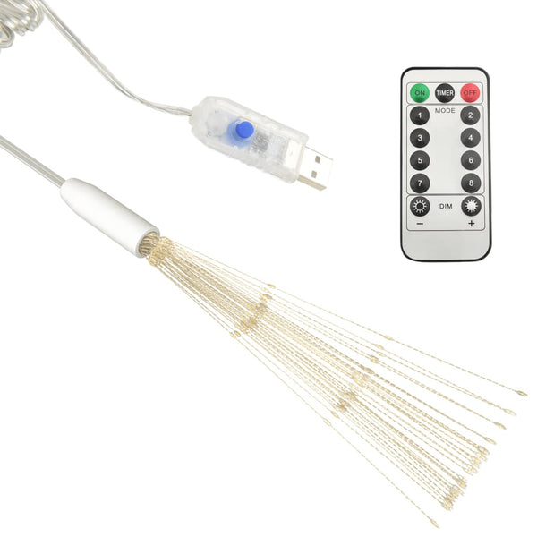 Feuerwerkslichter 10er-Set, warmweiß, 20cm, 1400 LEDs