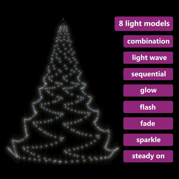 LED Wand-Weihnachtsbaum mit Haken, 260 LEDs