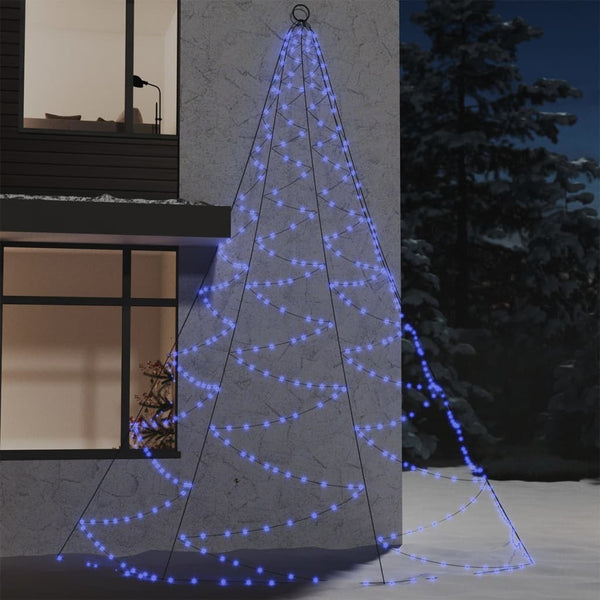 LED Wandbaum Blau 5 m mit Haken