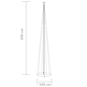 Weihnachtsbaum Kegelform 5 m mit 752 LEDs