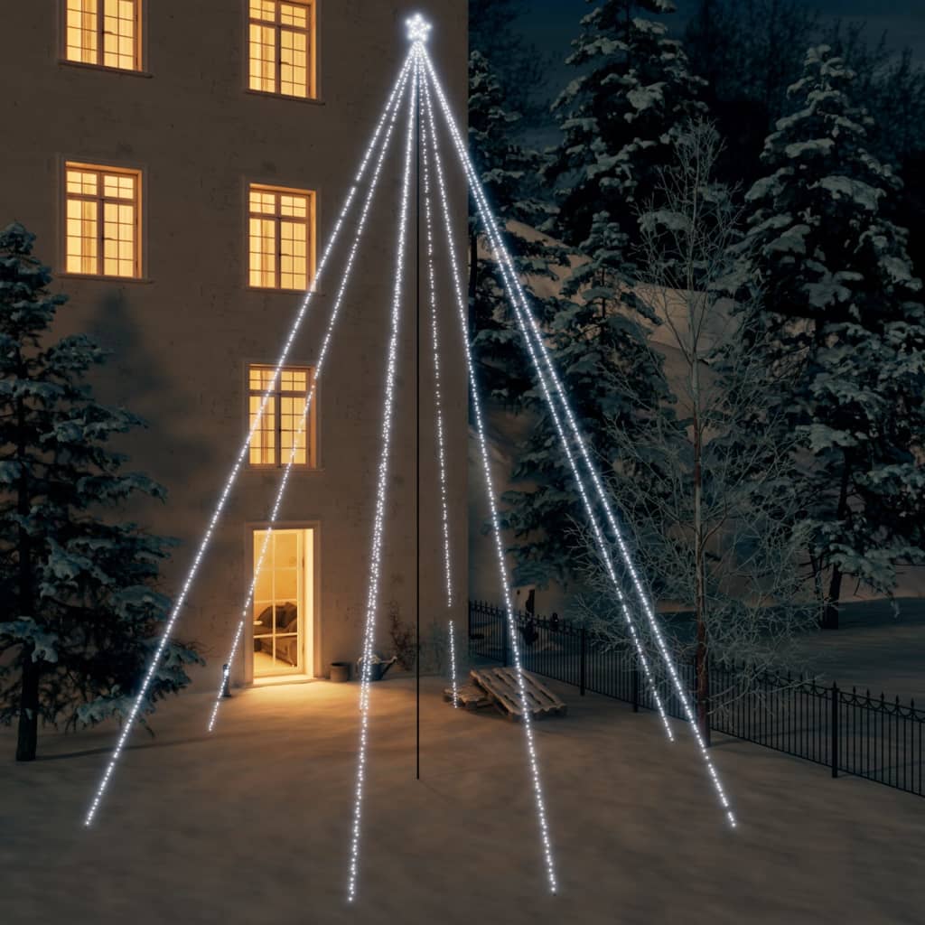 LED Weihnachtsbaum 1300 LEDs Kaltweiß 8m