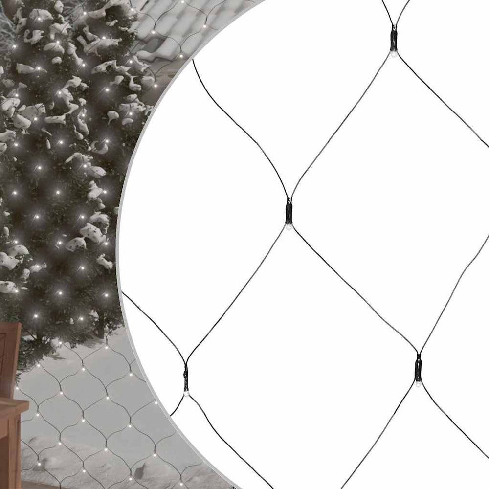 LED Lichternetz Kaltweiß 3x2m für Innen & Außen