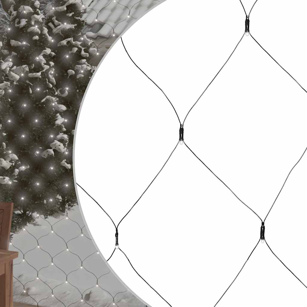 LED Lichternetz Kaltweiß 3x3m